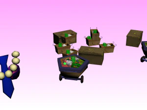 GAME MODEL LOW POLY PP 04 3D Model