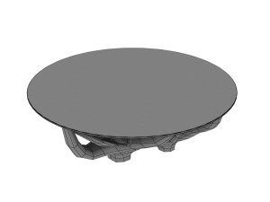 COFFEE TABLE TEAK ROOT Modello 3D
