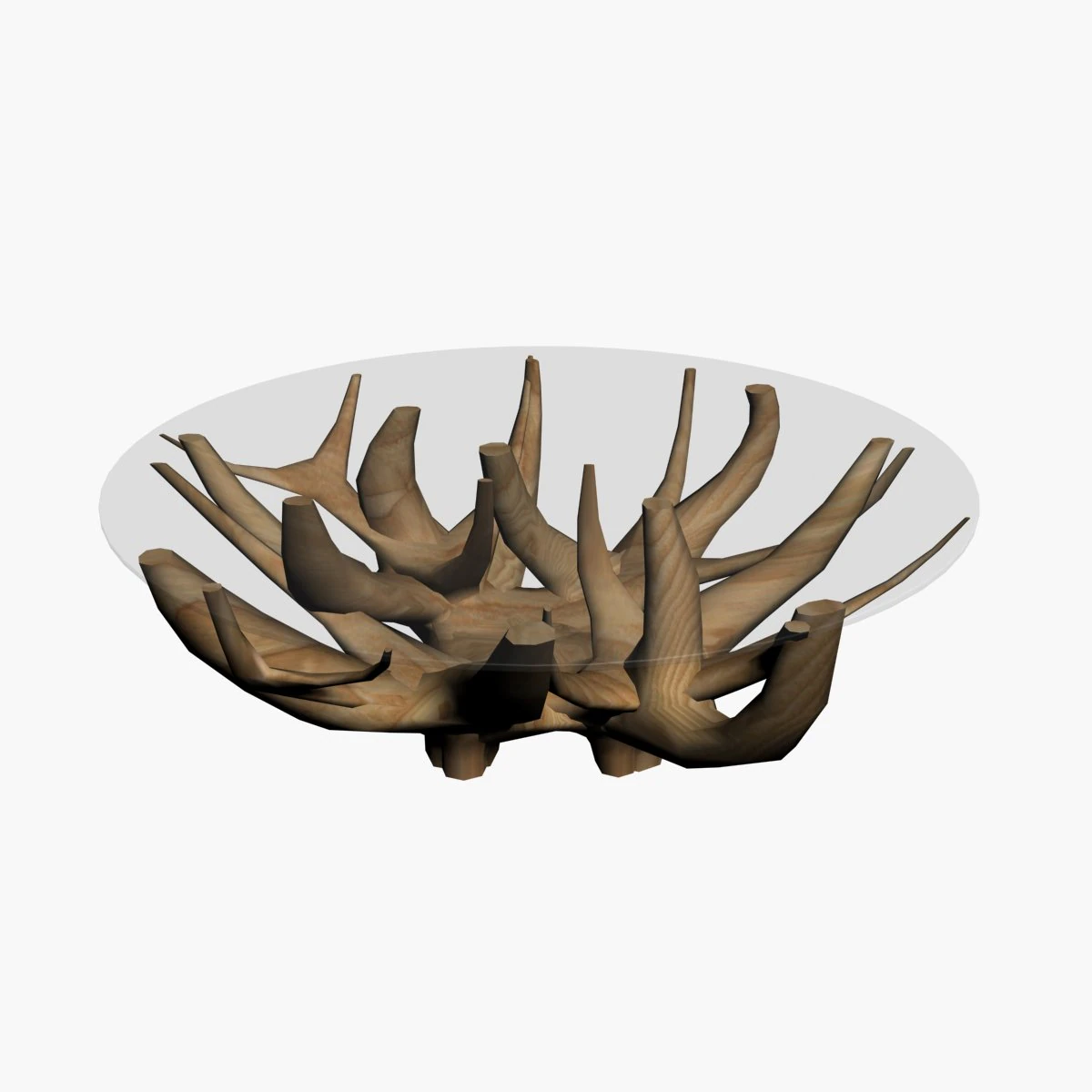 COFFEE TABLE TEAK ROOT 3D Model .c4d .max .obj .3ds .fbx .stl .blend 