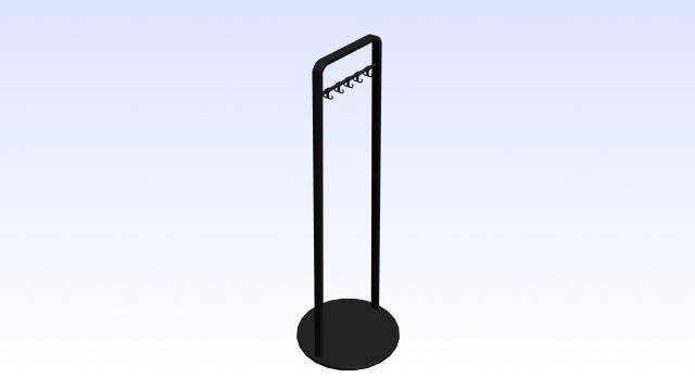 OFFICE COAT RACK Modelo 3D .c4d .max .obj .3ds .fbx .stl .blend 