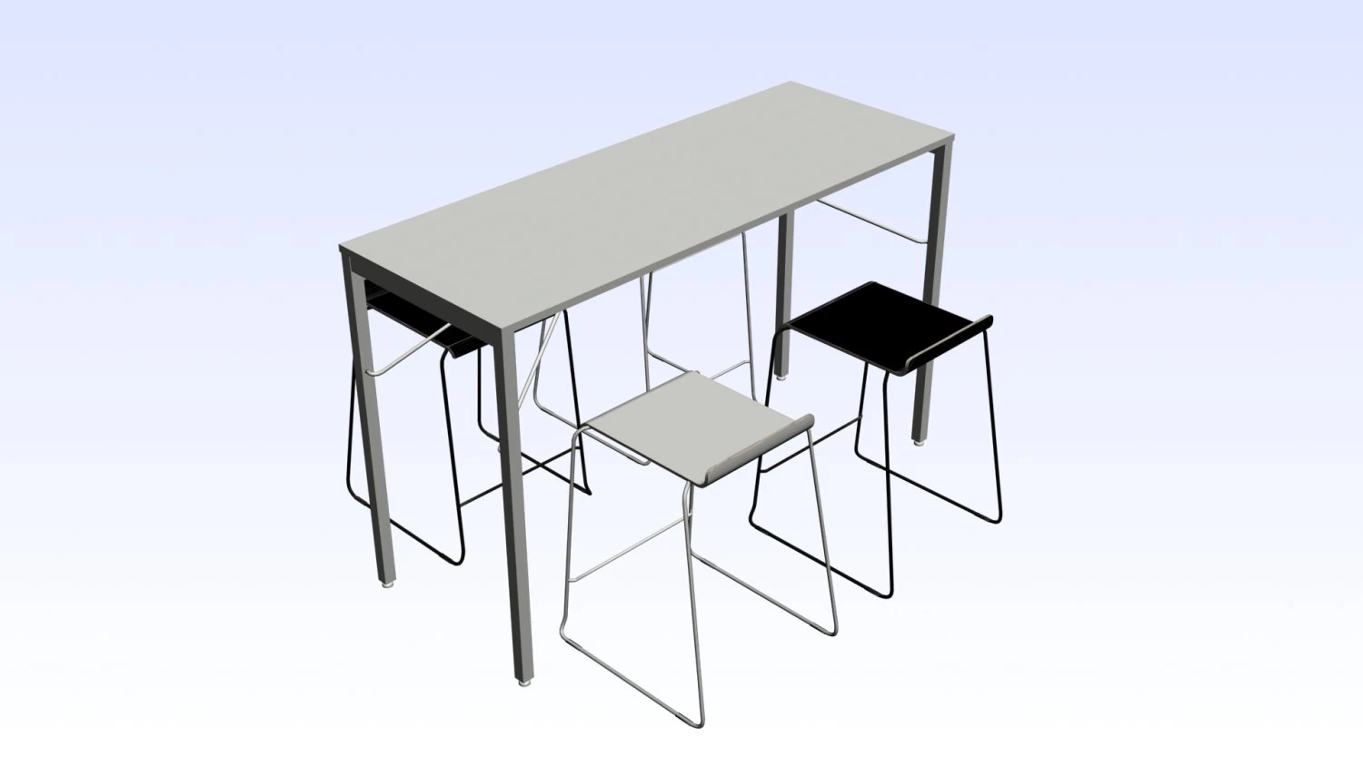 OFFICE COMBO TABLE 01 3D Model .c4d .max .obj .3ds .fbx .stl .blend 