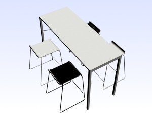 OFFICE COMBO TABLE 01 Modello 3D