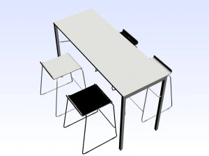 OFFICE COMBO TABLE 01 3D Model