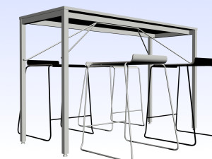 OFFICE COMBO TABLE 01 Modello 3D