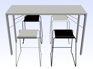 OFFICE COMBO TABLE 01 Modello 3D