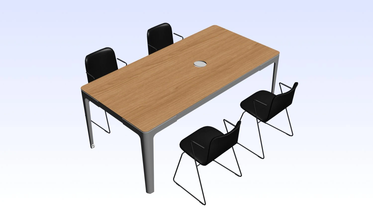 OFFICE MEETING DESK 01 3D Model .c4d .max .obj .3ds .fbx .stl .blend 