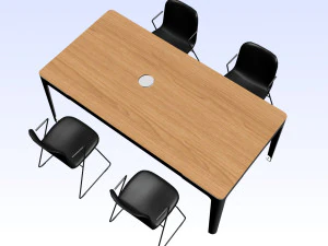 OFFICE MEETING DESK 01 3D Model