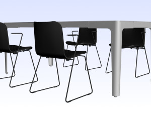 OFFICE MEETING DESK 01 Modello 3D