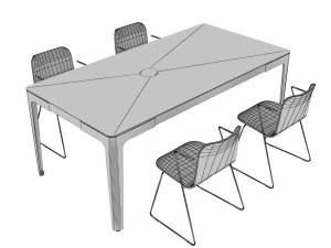 OFFICE MEETING DESK 01 3D Model