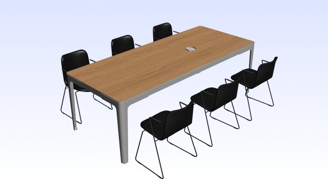 OFFICE MEETING DESK 02 3D Модель .c4d .max .obj .3ds .fbx .stl .blend 
