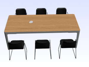 OFFICE MEETING DESK 02 3D Модель