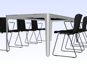 OFFICE MEETING DESK 02 3D Модель