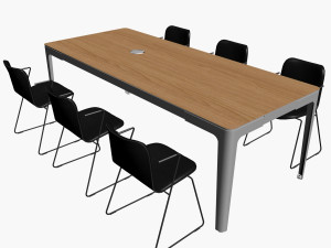 OFFICE MEETING DESK 02 3D Модель