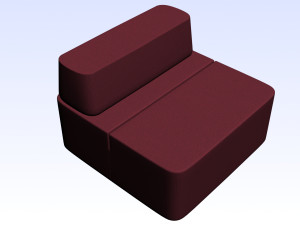 OFFICE SINGLE SOFA Model 3D