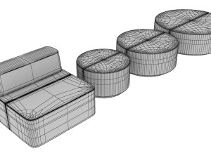 OFFICE SINGLE SOFA Model 3D