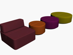 OFFICE SINGLE SOFA Model 3D