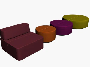 OFFICE SINGLE SOFA 3D Model