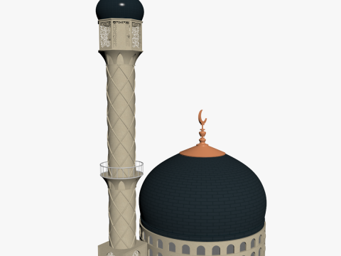 MOSQUE MINAR Modello 3D