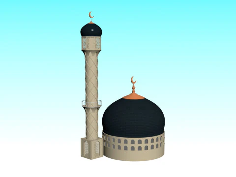 MOSQUE MINAR 3D Model