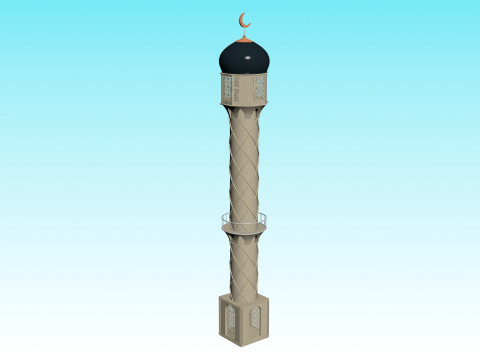 MOSQUE MINAR 3D Modell