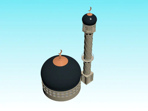 MOSQUE MINAR 3D Model