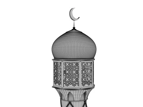 MOSQUE MINAR 3D Model