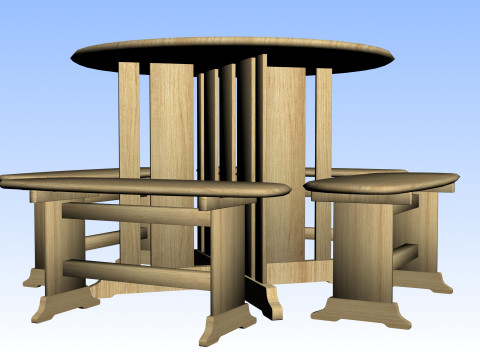 OUTDOOR FURNITURE 01 3D Model