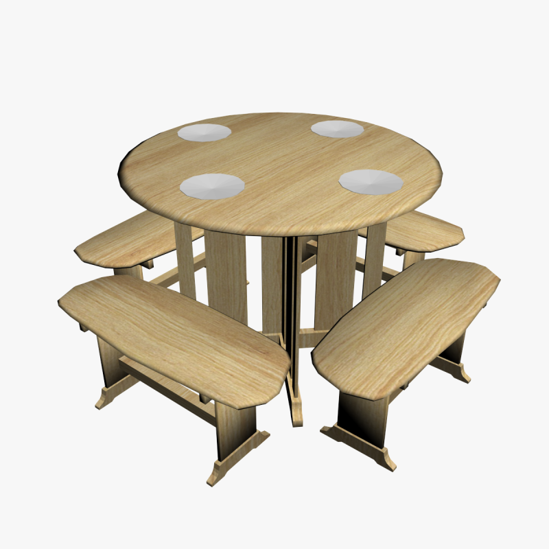 OUTDOOR FURNITURE 07 Model 3D .c4d .max .obj .3ds .fbx .stl .blend 