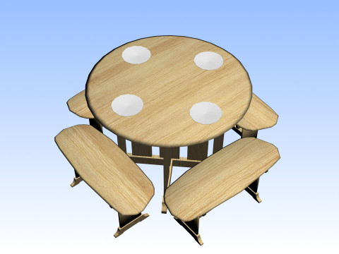 OUTDOOR FURNITURE 07 Model 3D