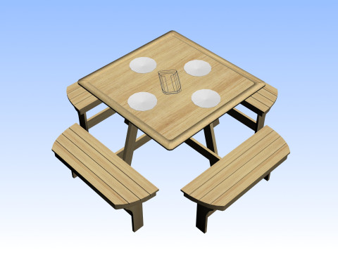 OUTDOOR FURNITURE 08 3D Модель