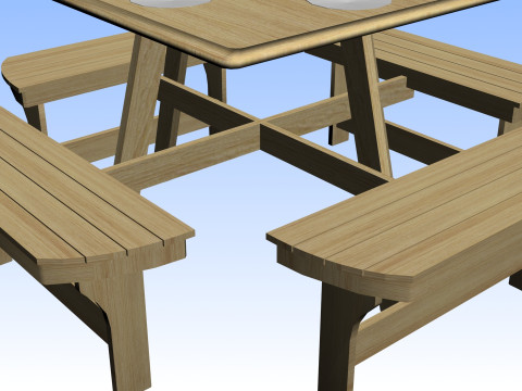 OUTDOOR FURNITURE 08 3D Модель