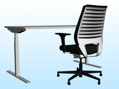 OFFICE DESK 01 3D-Modell