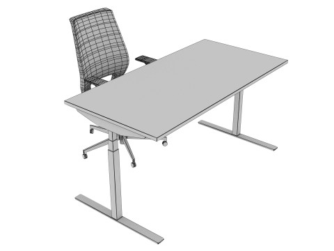 OFFICE DESK 01 3D-Modell