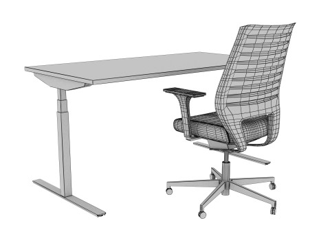 OFFICE DESK 01 3D-Modell