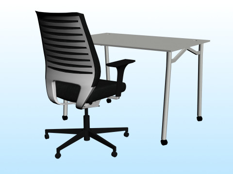 OFFICE DESK 02 3D 모델