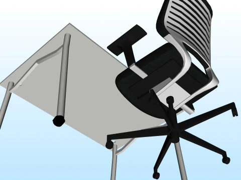 SCRIVANIA UFFICIO 02 Modello 3D