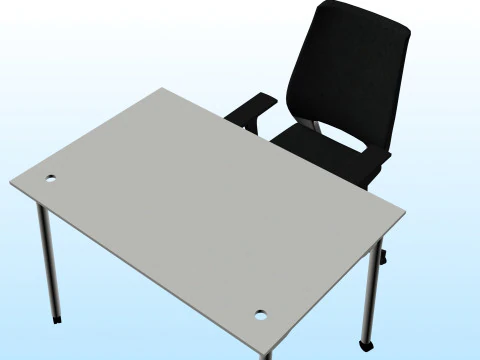 SCRIVANIA UFFICIO 02 Modello 3D