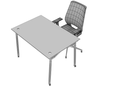 SCRIVANIA UFFICIO 02 Modello 3D