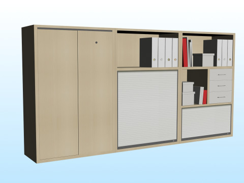 OFFICE STORAGE COMBO 01 3D Model