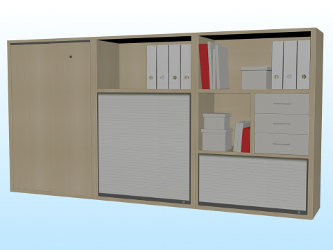 OFFICE STORAGE COMBO 01 3D Model