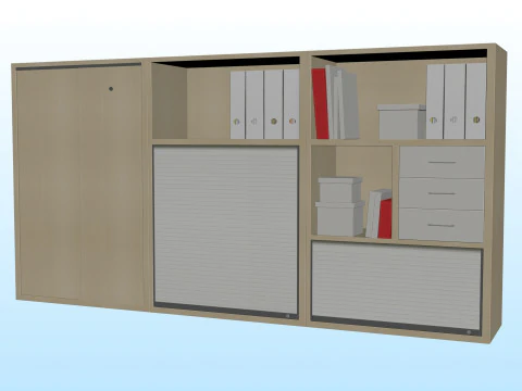 OFFICE STORAGE COMBO 01 3D Model