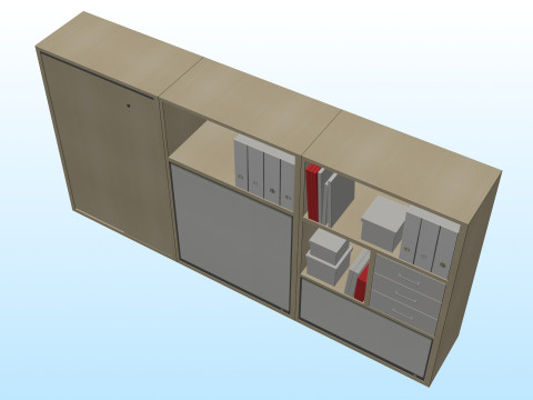 OFFICE STORAGE COMBO 01 3D Model