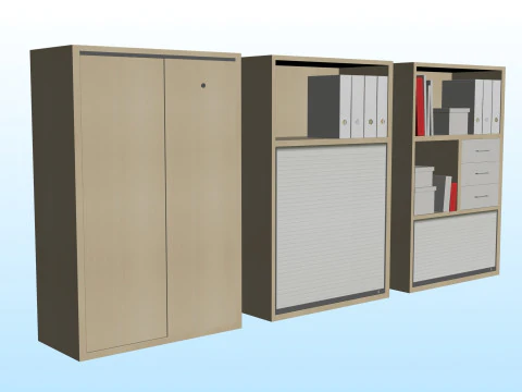 OFFICE STORAGE COMBO 01 3D Model