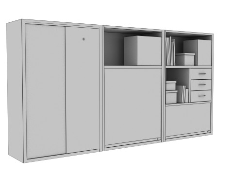 OFFICE STORAGE COMBO 01 3D Model