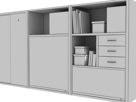 OFFICE STORAGE COMBO 01 3D Model