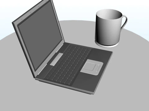 노트북 스탠드 01 3D 모델