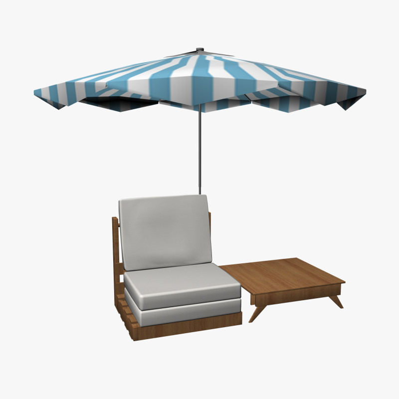 OUTDOOR FURNITURE 37 3D Model .c4d .max .obj .3ds .fbx .stl .blend