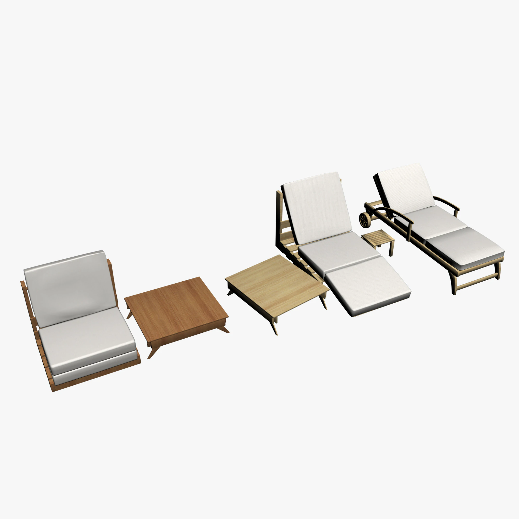 OUTDOOR FURNITURE 40 3D Model .c4d .max .obj .3ds .fbx .stl .blend