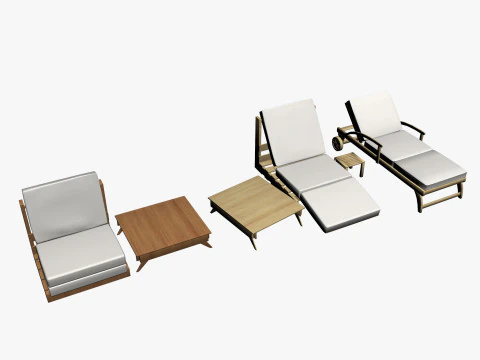 户外家具 40 3D 模型