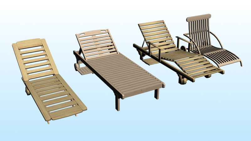 OUTDOOR FURNITURE 43 Model 3D .c4d .max .obj .3ds .fbx .stl .blend 